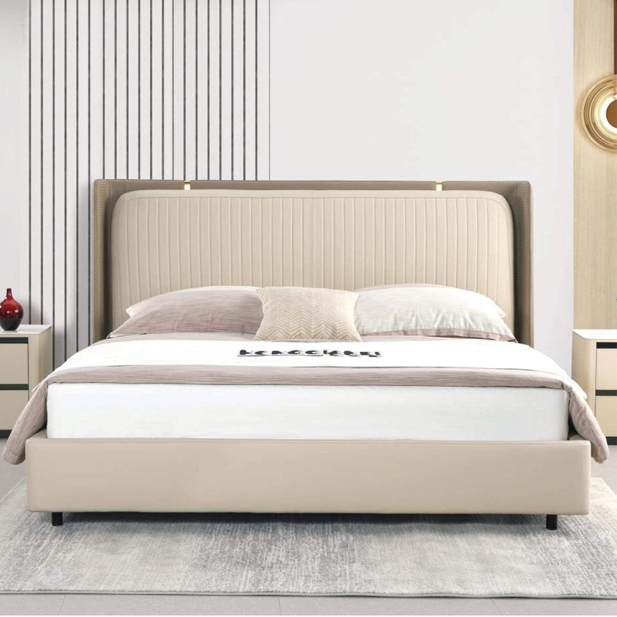 Cream Luxury Panel Bed