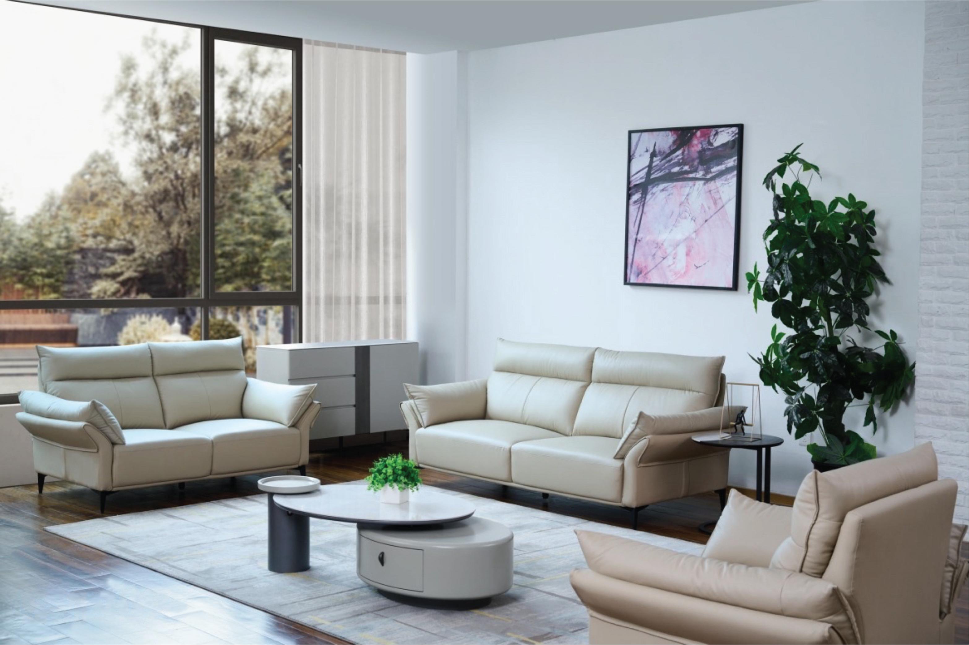 Premium beige living room sofa set